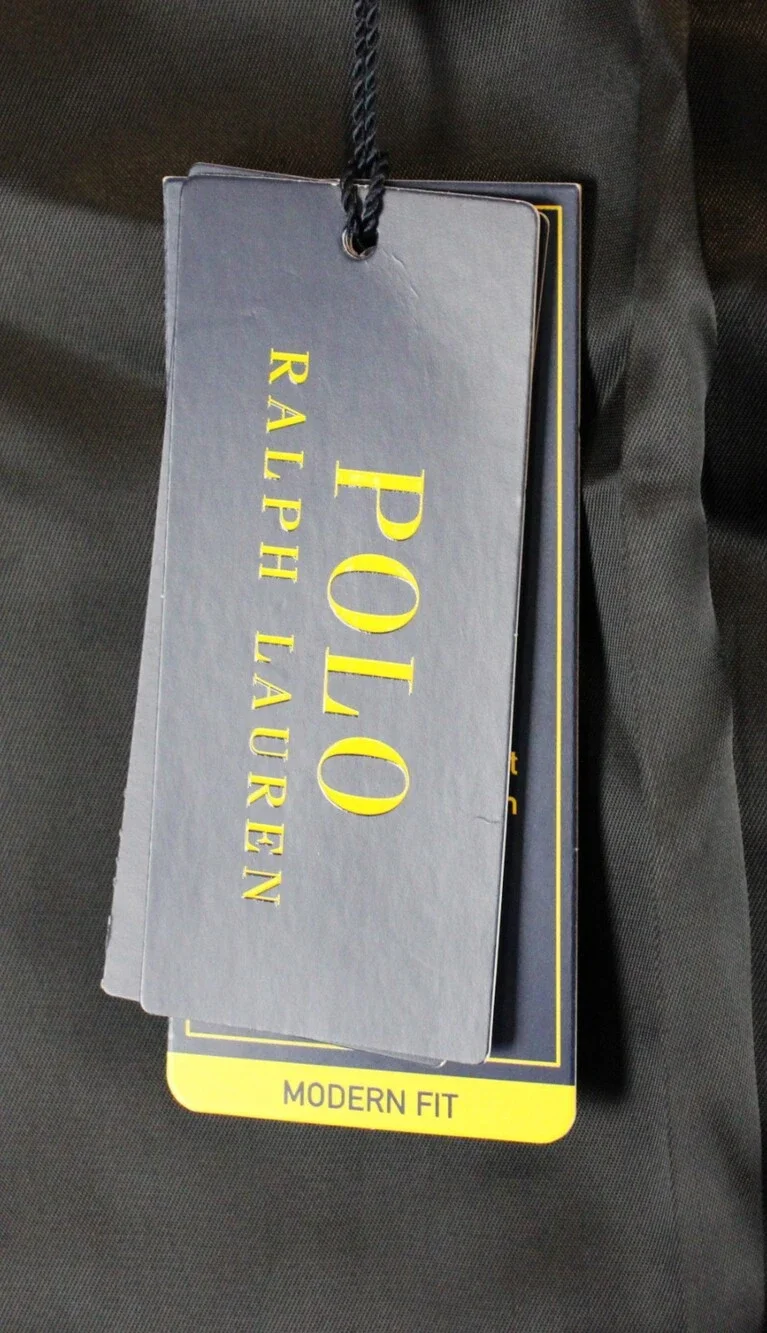 Polo Ralph Lauren Jacket 44 R Mens Grey Wool Modern Fit Sport Coat Blazer New
